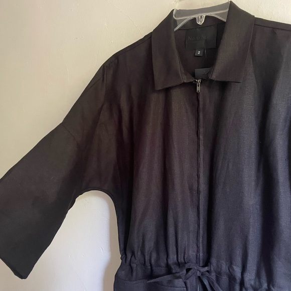 No. 6 Eldin Linen Jumpsuit in Black Size 2 (Medium) BRAND NEW with tags - Picture 4 of 8